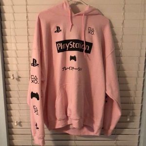 Playstation Japanese light pink oversized hoodie